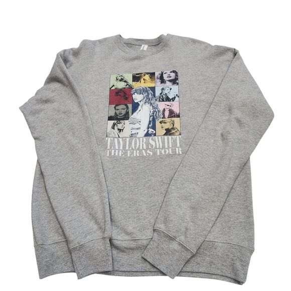 Taylor Swift-Eras Tour-Gray Sweatshirt-Crewneck-Pop Art Graphic-Bella/Canvas-S - Picture 2 of 11